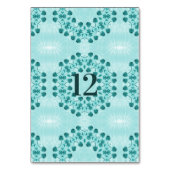 Numéro De Table Motif floral, bleu Turquoise (Dos)