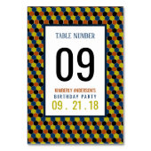 Numéro De Table Motif géométrique lumineux, Tableau d'anniversaire (Par défaut)