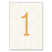 Numéro De Table Motif Golden Honeypeb Mariage 2 (Dos)