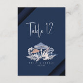 Numéro de table Motif Mariage sauvage et capricieu (Devant)