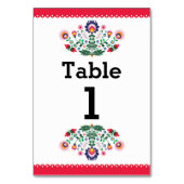 Numéro De Table Motif mexicain Fiesta table rouge Mariage de numér (Par défaut)