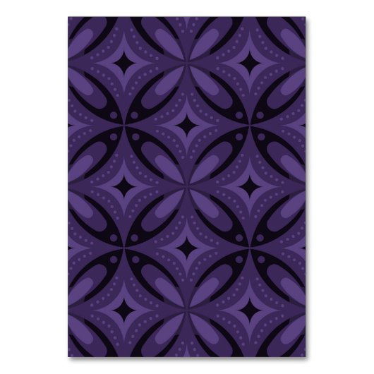 Numéro De Table Motif Rétro de Couleur Violet Foncé (Par défaut)