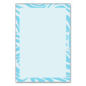 Numéro De Table Motif Zèbre Bleu (Dos)