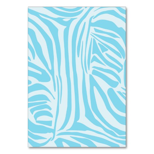 Numéro De Table Motif Zèbre Bleu (Par défaut)