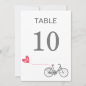 Numéro de table moto romantique avec initiales (Devant)