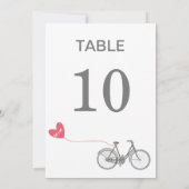 Numéro de table moto romantique avec initiales (Dos)