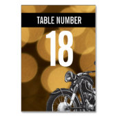 Numéro De Table Moto thème or noir 50e anniversaire (Dos)