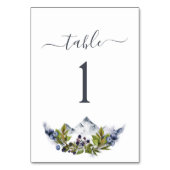 Numéro De Table Mountain Rustic Watercolor Mariage (Par défaut)