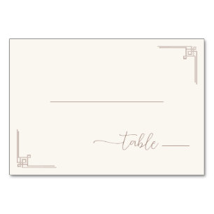 Numéro De Table Mouvements Géométriques Beige Élégants