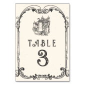 Numéro De Table Moyen Age médiéval Engraving Imaginaire Mariage (Dos)