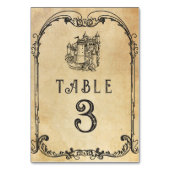 Numéro De Table Moyen Age médiéval Engraving Imaginaire Mariage (Dos)