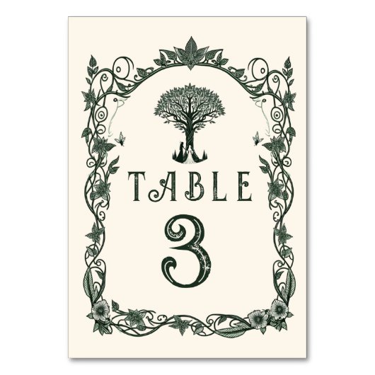 Numéro De Table Moyen Age médiéval Engraving Imaginaire Mariage Ta (Dos)