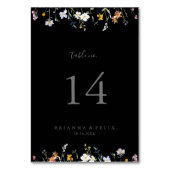 Numéro De Table Multicolor sauvage noir Mariage (Par défaut)