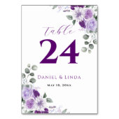 Numéro De Table Murmur de Lavande : Élégance en Fleur (Dos)