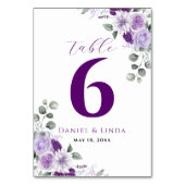 Numéro De Table Murmur de Lavande : Élégance en Fleur (Dos)