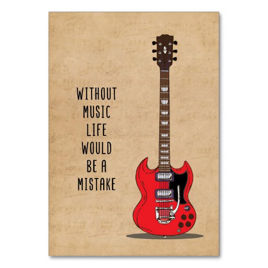 Numéro De Table Music Art Without Music Life Would Be A Mistake (Par défaut)