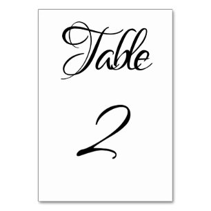 Numéro de table musicale noir et blanc
