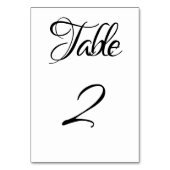 Numéro de table musicale noir et blanc (Dos)