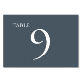 Numéro De Table Muted Blue Simple Mariage élégant (Devant)
