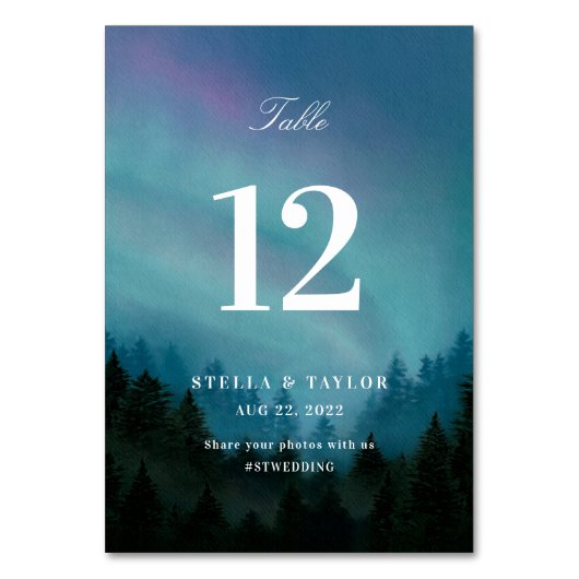 Numéro De Table N° de tableau Aurora (Dos)