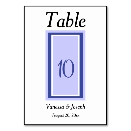 Numéro De Table N° table de Mariage de périphérique (Dos)