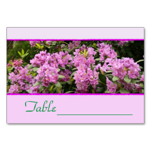 Numéro De Table Nappe pourpre Rhododendron