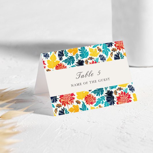 Numéro De Table Natural Watercolor Sunflowers Wedding Place Card