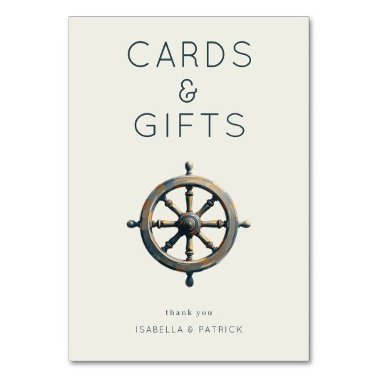 Numéro De Table Nautical Silver Realistic Ship's Wheel (Par défaut)