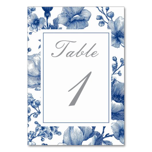 Numéro De Table Navy Blue And Silver Wedding (Par défaut)