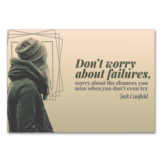 Numéro De Table Ne vous inquiétez pas des échecs (Devant)