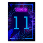 Numéro De Table Neon rose brillant dans la fête noire (Dos)