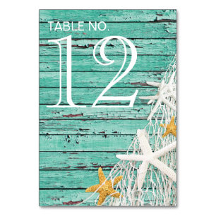 Numéro De Table Nettoyage de poisson d'entrée en bois Patiné rusti