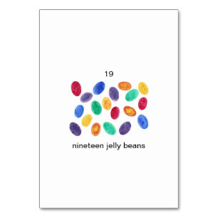 Numéro De Table Neuf fèves de gelée nombre personnalisé flashcards