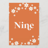 Numéro de table neuf pour la douche de mariée rétr (Dos)