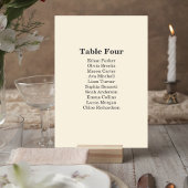 Numéro De Table Neutral Floral Wedding Table Number Card