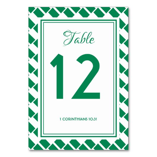 Numéro De Table NIGERIA FLAG Banquet Célébration Mariage Moderne (Dos)