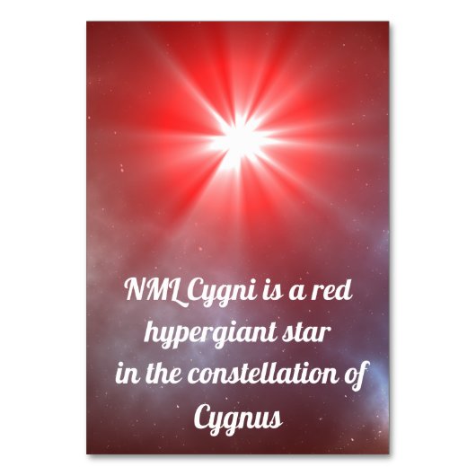 Numéro De Table NML Cygni (Dos)