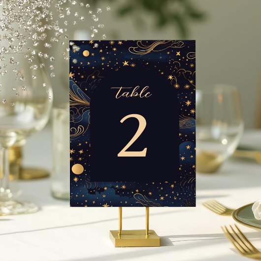 Numéro De Table Noces d'or de la Marine Céleste