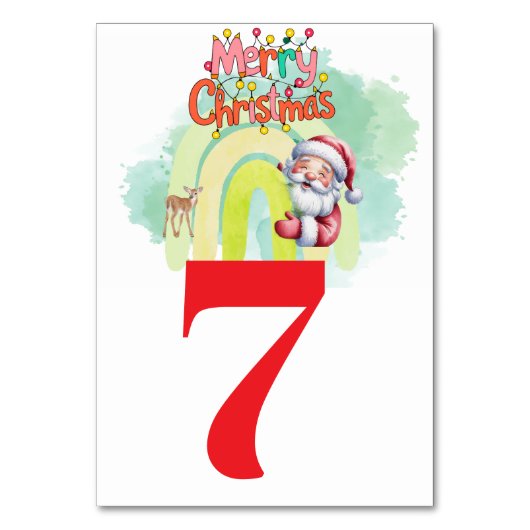 Numéro De Table Noël (Par défaut)