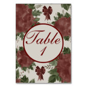 Numéro De Table Noël botanique élégant (Dos)