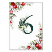 Numéro De Table Noel Botanique Tableau 6 Mariage Numéro de tableau (Par défaut)