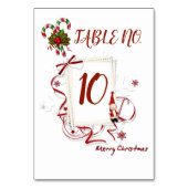Numéro De Table Noël Canne à Sucre (Par défaut)