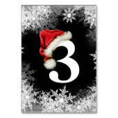 Numéro De Table Noël de Noël à Snowflake Santa Hat (Dos)