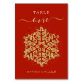 Numéro De Table Noël d'hiver Mariage de vacances Gold Red (Par défaut)