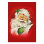 Numéro De Table Noël du Père Noël vintage (Dos)