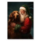 Numéro De Table Noël festif du Père Noël de l'Irish Red Setter (Par défaut)