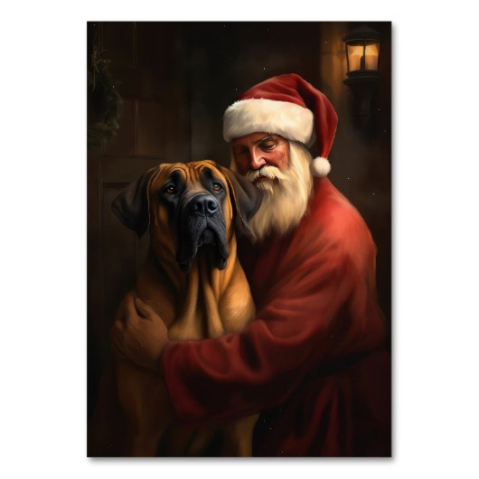 Numéro De Table Noël festif Rhodesian Ridgeback Santa Claus (Par défaut)