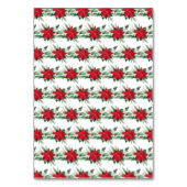 Numéro De Table Noël Rouge Poinsettia Fleurs Mariage (Dos)