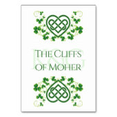 Numéro De Table Noeud d'amour traditionnel irlandais celtique et S (Dos)