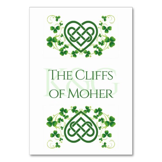 Numéro De Table Noeud d'amour traditionnel irlandais celtique et S (Par défaut)